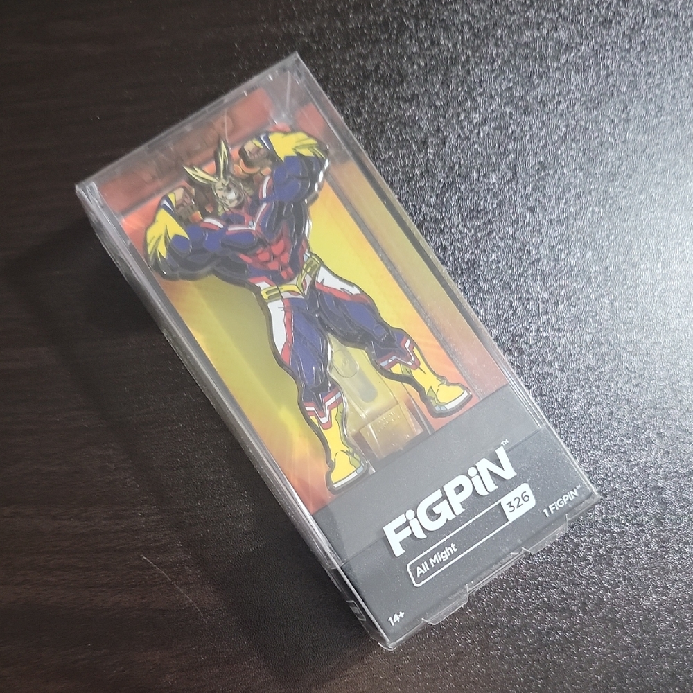 FiGPiN All Might Collectible Pin - Blue and Yellow